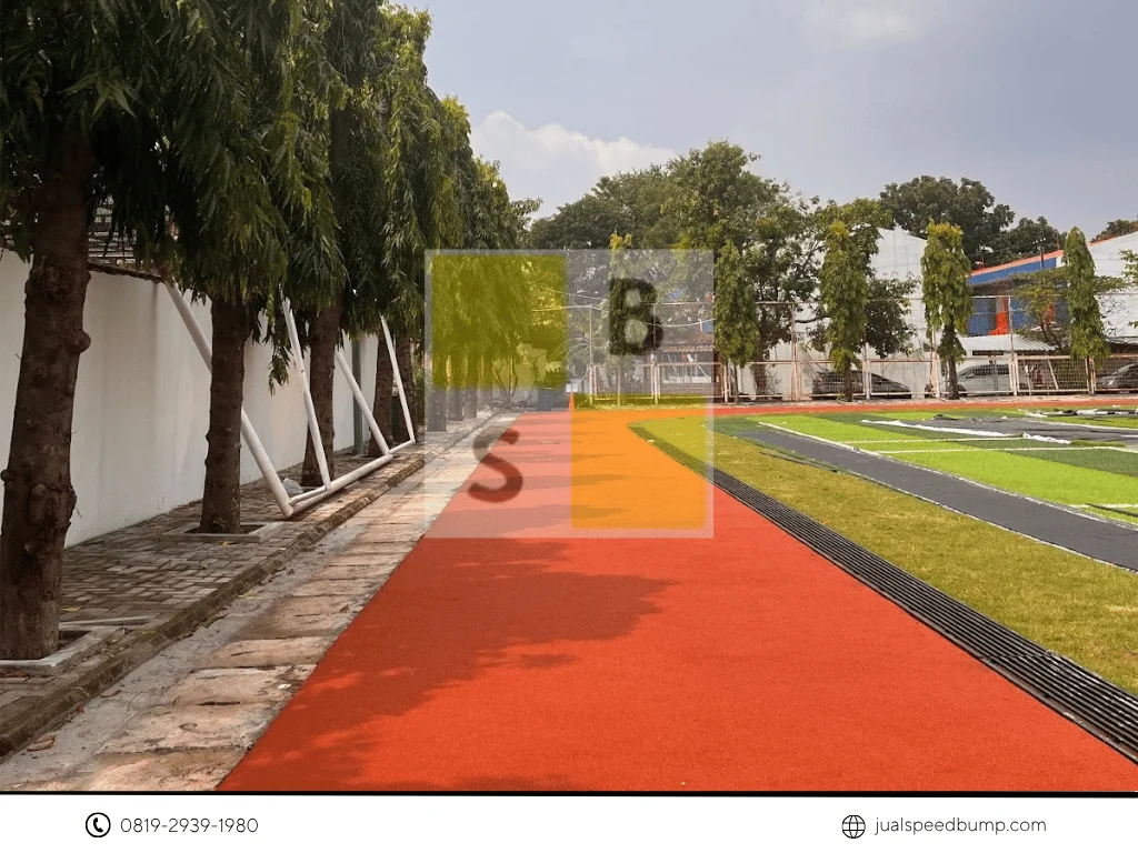 rubber running track installation