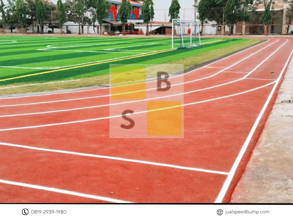 rubber running track material