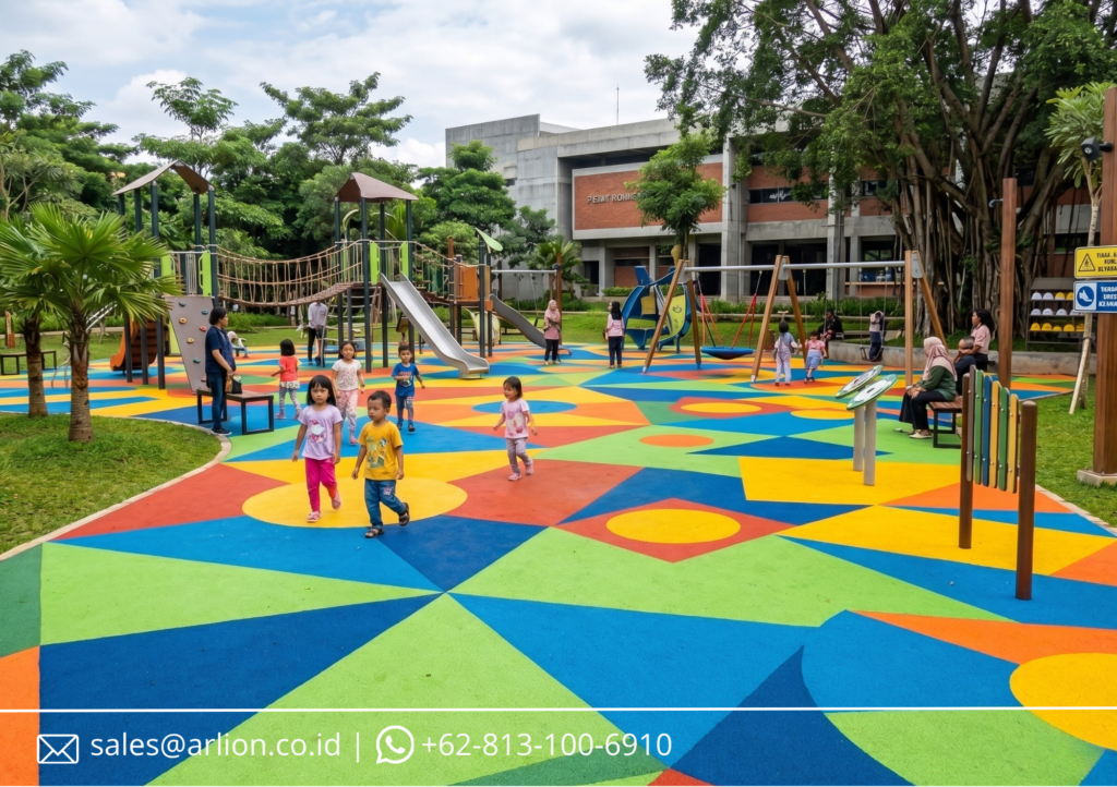 Rubber cor playground